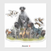 Duitse Staande Hond Draadhaar Sticker (Vel)