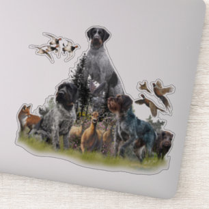 Duitse Staande Hond Draadhaar Sticker