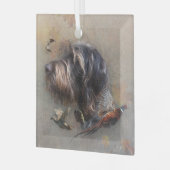 Duitse Staande Hond   Glas Ornament (Voorkant links)