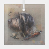 Duitse Staande Hond   Glas Ornament (Voorkant)