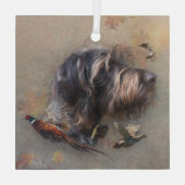 Duitse Staande Hond   Glas Ornament (Achterkant)