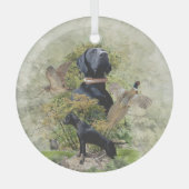 Duitse Staande Hond Glas Ornament (Voorkant)