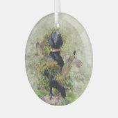 Duitse Staande Hond Glas Ornament (Voorkant links)