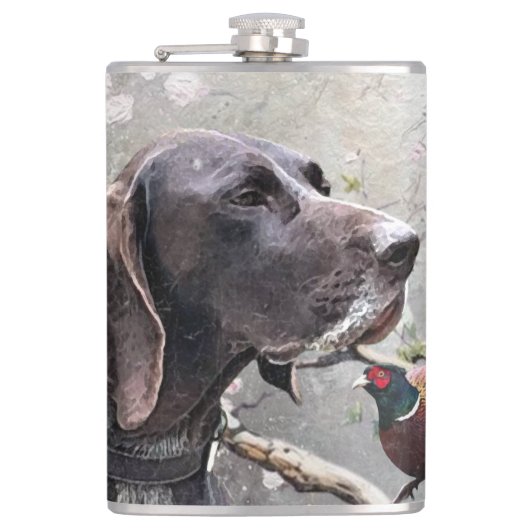 Duitse staande hond, gsp heupfles (Voorkant)