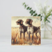 Duitse Staande Hond Kaart (Staand voorkant)