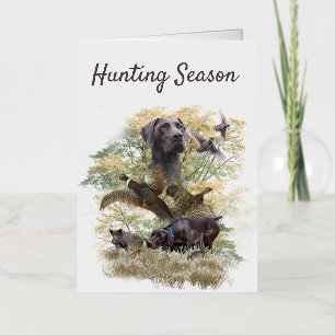 Duitse Staande Hond Korthaar (GSP) Folie Wenskaart