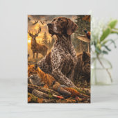 Duitse staande hond korthaar kaart (Staand voorkant)