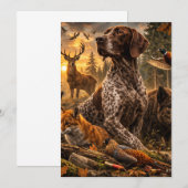Duitse staande hond korthaar kaart (Voorkant / Achterkant)