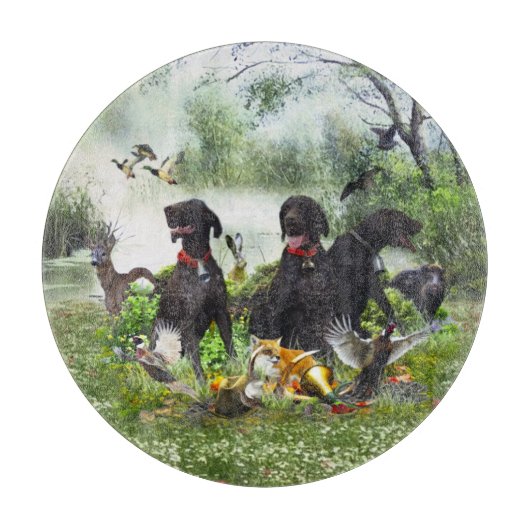 Duitse staande hond korthaar snijplank (Voorkant)
