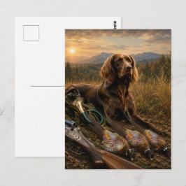 Duitse Staande Hond Lange Haren Jachtgezel Briefkaart