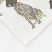 Duitse Staande Hond (Lever & Wit) Fleece Deken (Hoek)