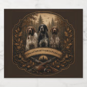 Duitse Staande Hond  Likeurfles Etiket (Enkel label)