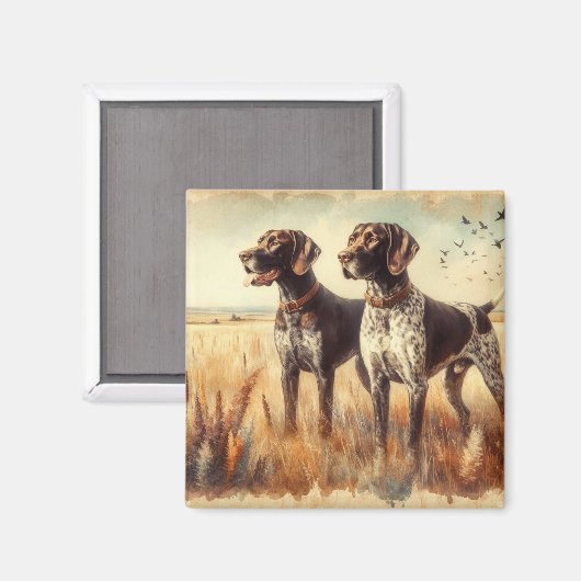 Duitse Staande Hond Magneet (Voorkant / Achterkant)