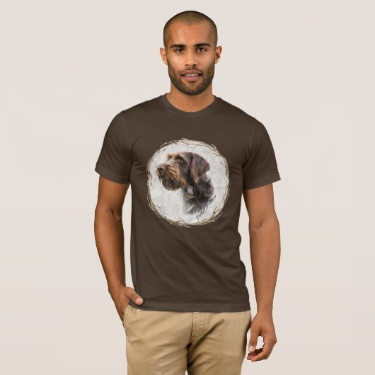 Duitse Staande Hond met Draadhaar T-Shirt (Voorkant volledig)