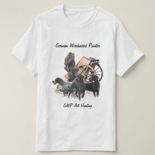 Duitse Staande Hond met Draadhaar T-Shirt (Design voorkant)
