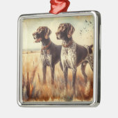 Duitse Staande Hond Metalen Ornament (Links)