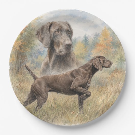 Duitse Staande Hond Papieren Bordje (Voorkant)