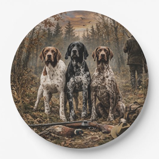 Duitse Staande Hond Papieren Bordje (Voorkant)