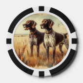 Duitse Staande Hond Poker Chips (Voorkant)