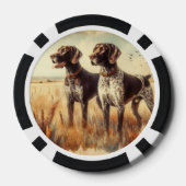Duitse Staande Hond Poker Chips (Achterkant)