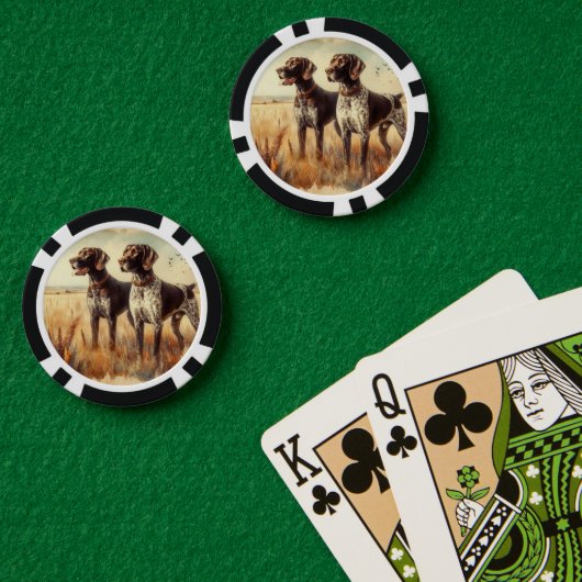 Duitse Staande Hond Poker Chips (Pokertafel (Dubbel))