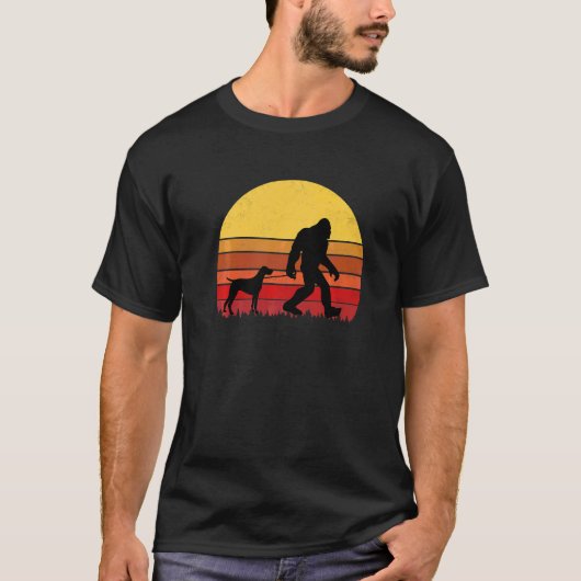 Duitse Staande Hond Retro Hond T-shirt (Voorkant)