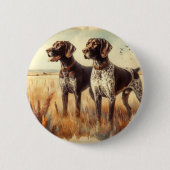 Duitse Staande Hond Ronde Button 5,7 Cm (Voorkant)