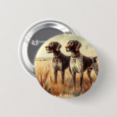 Duitse Staande Hond Ronde Button 5,7 Cm (Voorkant /achterkant)