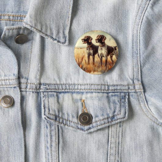Duitse Staande Hond Ronde Button 5,7 Cm (In situ)
