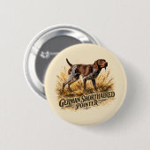 Duitse Staande Hond Ronde Button 5,7 Cm (Voorkant /achterkant)