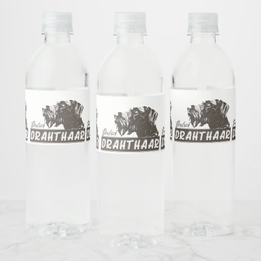 Duitse Staande Hond Ruwhaar Waterfles Etiket (Flessen)