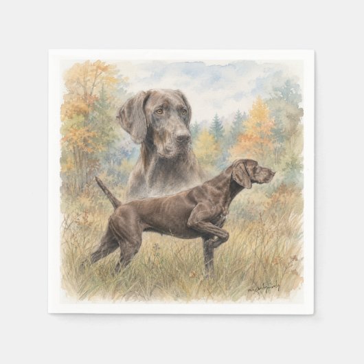 Duitse Staande Hond  Servet (Voorkant)