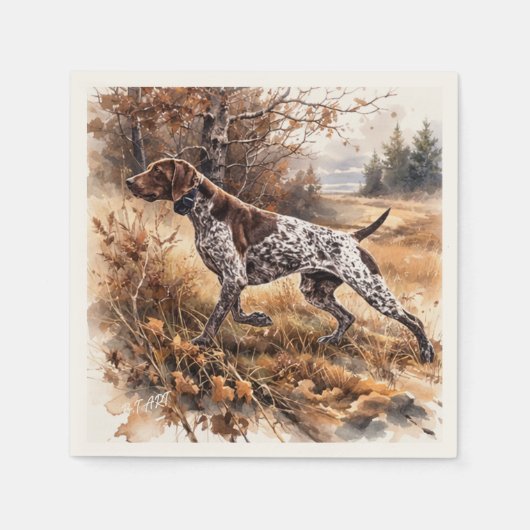  Duitse Staande Hond  Servet (Voorkant)