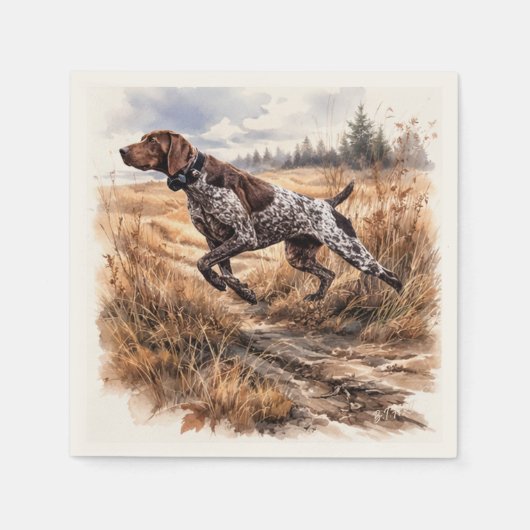  Duitse Staande Hond  Servet (Voorkant)