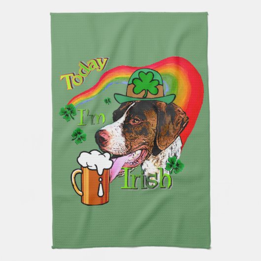 Duitse Staande Hond St. Pattys Theedoek (Verticaal)