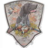 Duitse Staande Hond Sticker (Voorkant)