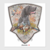 Duitse Staande Hond Sticker (Vel)