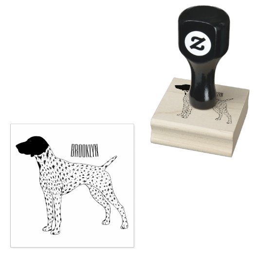 Duitse staande hond stripfiguur rubberstempel (Gestempeld)
