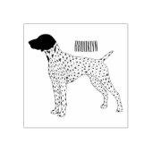 Duitse staande hond stripfiguur rubberstempel (Afrduk)