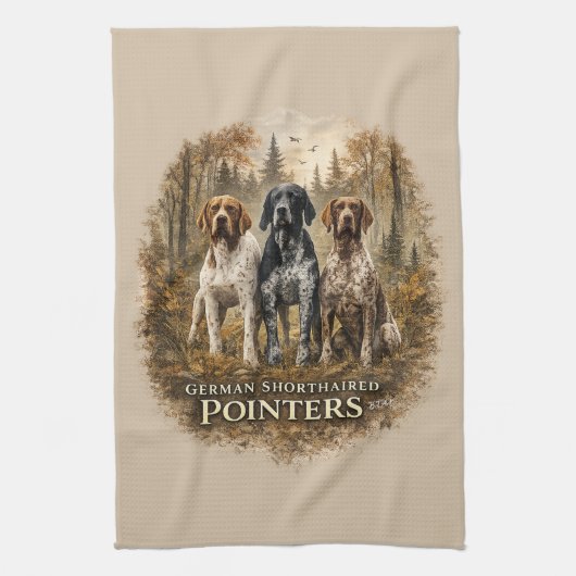 Duitse Staande Hond Theedoek (Verticaal)