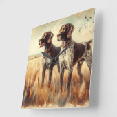 Duitse Staande Hond Vierkante Klok (Hoek)