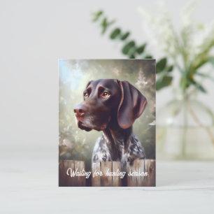 Duitse Staande Hond Wachtend Briefkaart