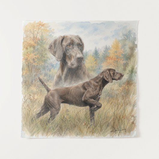 Duitse Staande Hond Wandkleed (Voorkant)