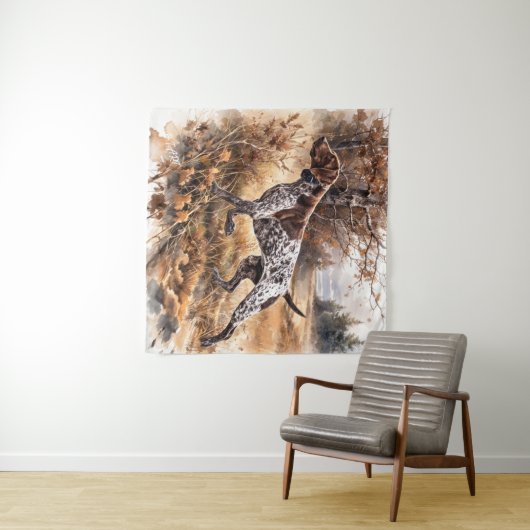 Duitse Staande Hond Wandkleed (In Situ (horizontaal))