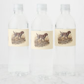 Duitse Staande Hond  Waterfles Etiket (Flessen)