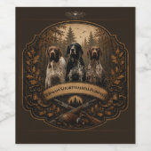 Duitse Staande Hond  Wijn Etiket (Enkel label)