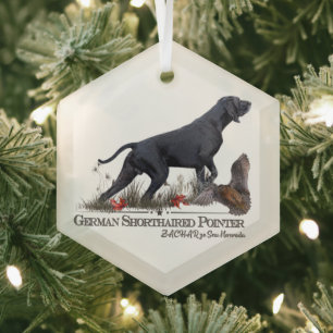 Duitse Staande Hond, ZACHAR Glas Ornament