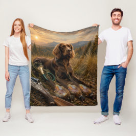 Duitse Staande Langhaar Jachtgezel Fleece Deken