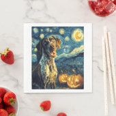 Duitse Staande Pointer 2 Schattige Hond Halloween Servet (Insitu)