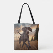 Duitse Staande Pointer Elegante Schoudertas Tote Bag (Achterkant)
